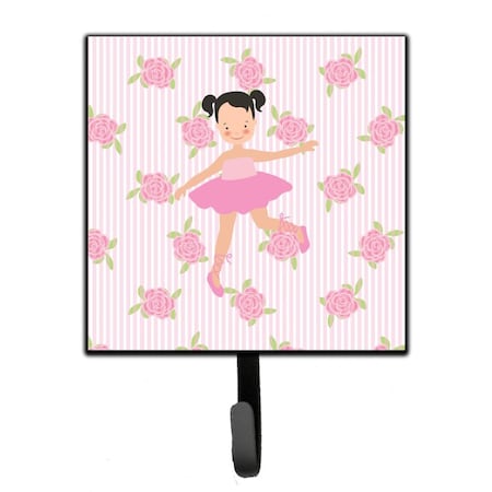Carolines Treasures Ballerina Black Hair Ponytails Leash or Key Holder BB5187SH4